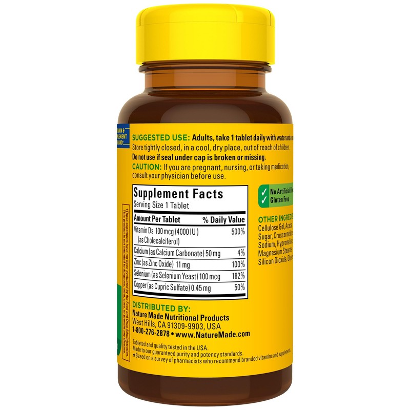 Nature Made Super Vitamin D Immune Complex, Vitamin D3, Selenium,