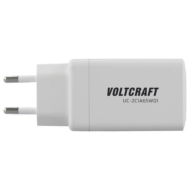 Voltcraft UC-2C1A65W01 USB Charger 65 W Socket, Indoor Output Current