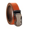 Fa.Volmer ® Men's Genuine Leather Belt with Ratchet Automatic Buckle