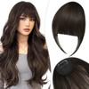 LOPHE Clip in Bangs, 100% Human Hair Bangs Clip in