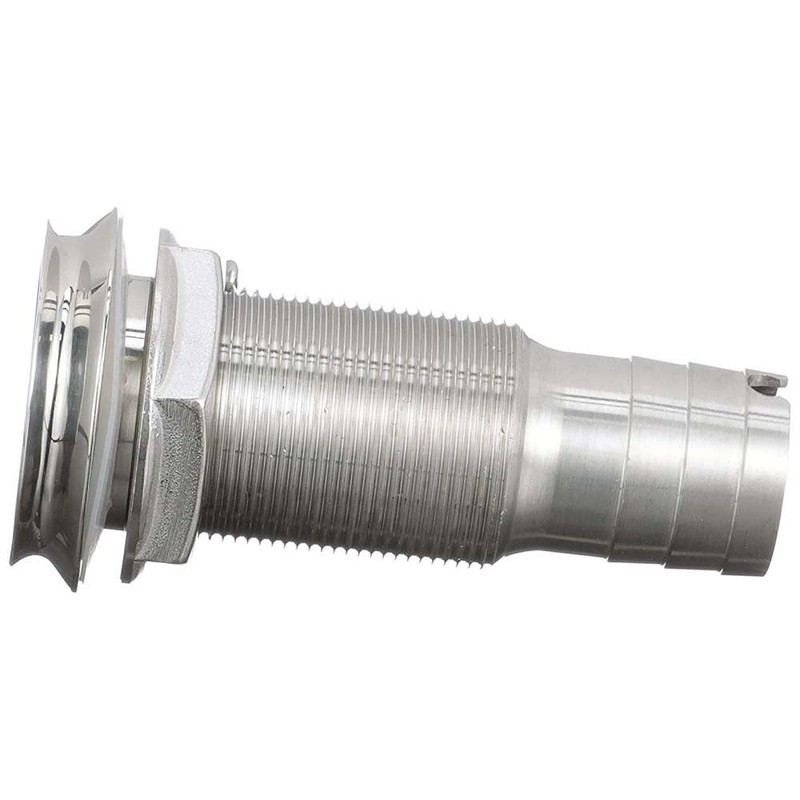 Seachoice Mega-Flow Dripless Thru Hull Fitting, 316 Stainless Steel, Fits