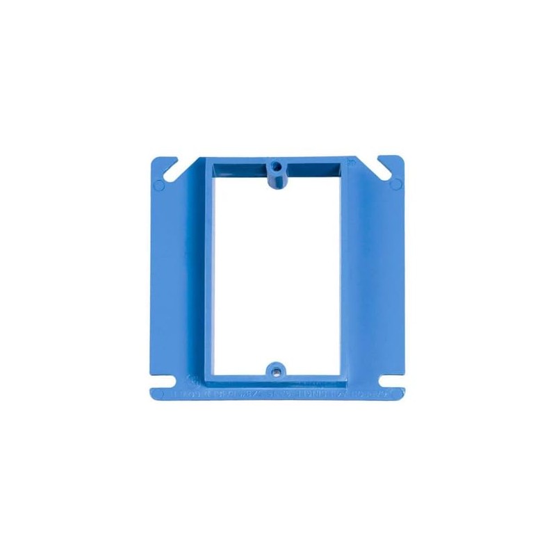 Carlon A411 Outlet Box Cover, Square, Raised, 1 Gang, 4-Inch,