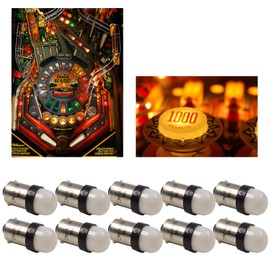 PA LED 10PCS #44#47#1893#756#1847 T11 ba9s 2 SMD 2835 LED 6.3V DC Bayonet Pinball Gaming Machine Light Bulb Warm White 2700K