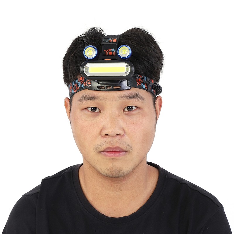 150000LM 2*LED COB Rechargeable 2*18650 Headlamp Head USB Light Torch