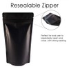 RIGHTPAK Stand Up Pouch Black Matt 25 Pieces 16cm x