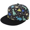 XYIYI Dinosaur Black Kids Baseball Caps Cotton Sun Hat Adjustable