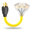 30 Amp 4 Prong Twist Lock to 110 Adapter Cord,