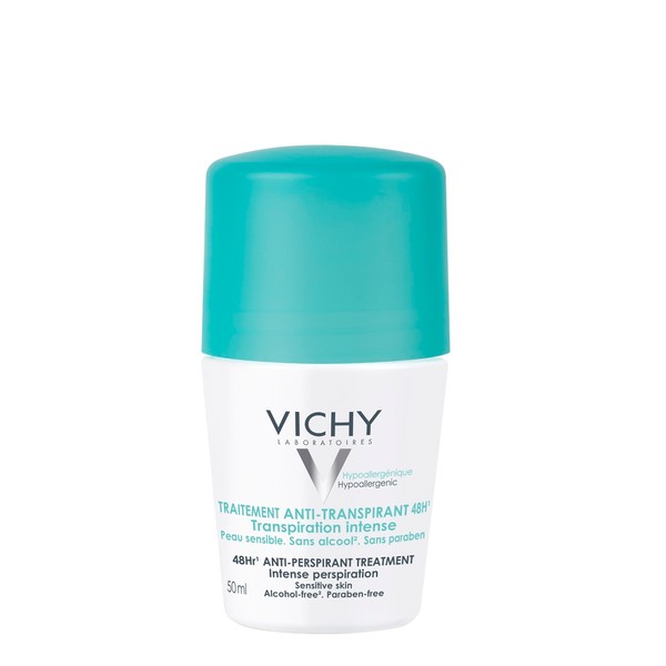 Vichy Deodorants Roll On 48h Anti-Perspirant Treatment for Intensive Perspiration 50ml