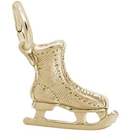 Rembrandt Classic Ice Skate Charm - Metal - Gold-Plated Sterling Silver