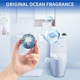 Ragaillardir Ultra-Clean Toilet Bowl Cleaner Tablets for Deodorizing, Descaling & Stain Removal - Long-Lasting Blue Tablets with Sustained-Release Technology (6 Packs, Blue(Ocean))