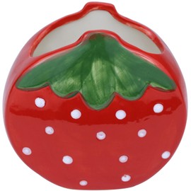 Busnos Brush Holder Cute Pen Holder Red Boho Style Strawberry Room Decoration Kawaii Gift for Women Birthday Pen Holder Desk Pens Organiser Office Aesthetic Make Up Organiser for Girls