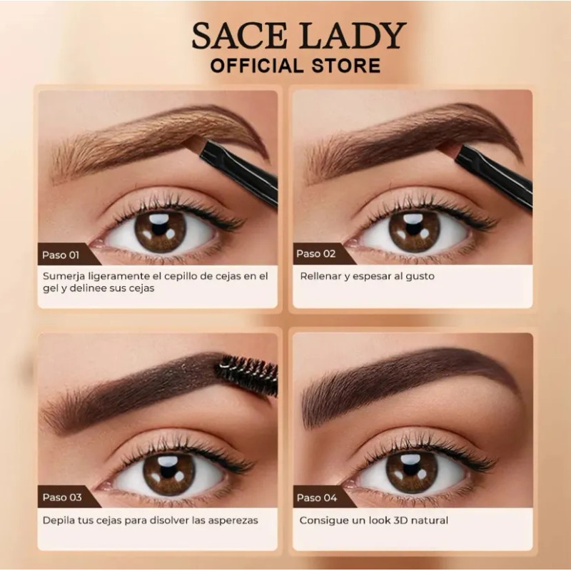 Youbuy 3d Gel De Cejas Crema Impermeable Set Para Cejas