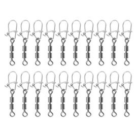 LT Easiyl 20pcs 17mm Fishing Snap Swivels Lure Pin Connector for Platform Fishing Sea Fishing Freshwater Lure 1.5x3.5mm