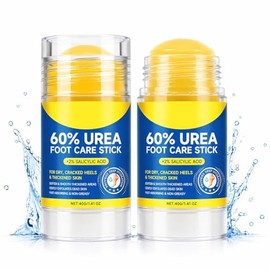 60% Urea Foot Cream Stick with 2% Salicylic Acid – Intensive Cracked Heel & Callus Repair Balm for Dry Rough Skin – Deep Moisturizing Foot Treatment f