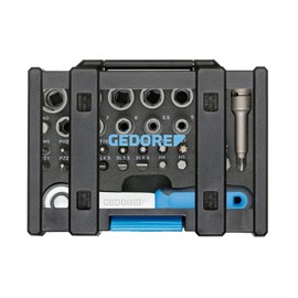 Gedore 666-U-20 1/4-Inch Socket Wrench Set - Blue/Silver (35-Piece)