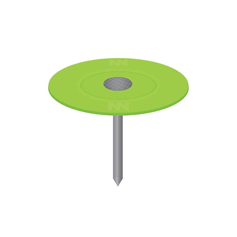 STINGER 2" Plastic Cap Ring Shank Nails - Electro Galvanized