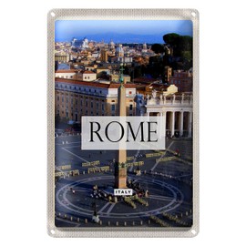 Blechschild | ROME | Italy | Vintage Deko | 12 cm x 18 cm