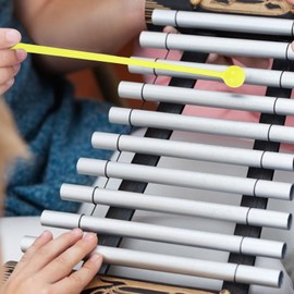 3pcs 1 Bag 16pcs Kids Drum Sticks, Lightweight Plastic Drum Hammers for Children Teaching, Yellow, 7.28 Inch, Handheld Musical Instruments for Toddlers