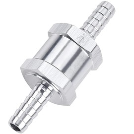 Superall 6mm 1/4" Fuel Non Return One Way Check Valve for Petrol Diesel Fuel Oil Water Aluminium Alloy Accessories