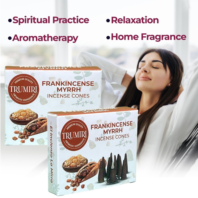 TRUMIRI Frankincense Myrrh - 20 Cone Incense - Dual Pack