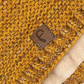 Faera Winter Warm Lined Faux Fur Bobble Hat, Fleece Lining, Winter Knitted Beanie Hat, Unisex, One Size -