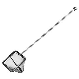 Peakloong Aquarium Fish Net with Extendable Stainless Steel Long Handle, Fine Mesh Fish Net for Fish Tank
