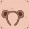 Degpum Brown Bear Ears Headband, Costume Headwear for Girls Women