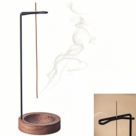 Incense Holder Hanging Incense Holder Incense Holder for Buddhist Altars Stylish Incense Stand Hanging Backflow Home Tea Room Decor Wooden Base Vertical Incense Incense Removable Holder (1 Set)