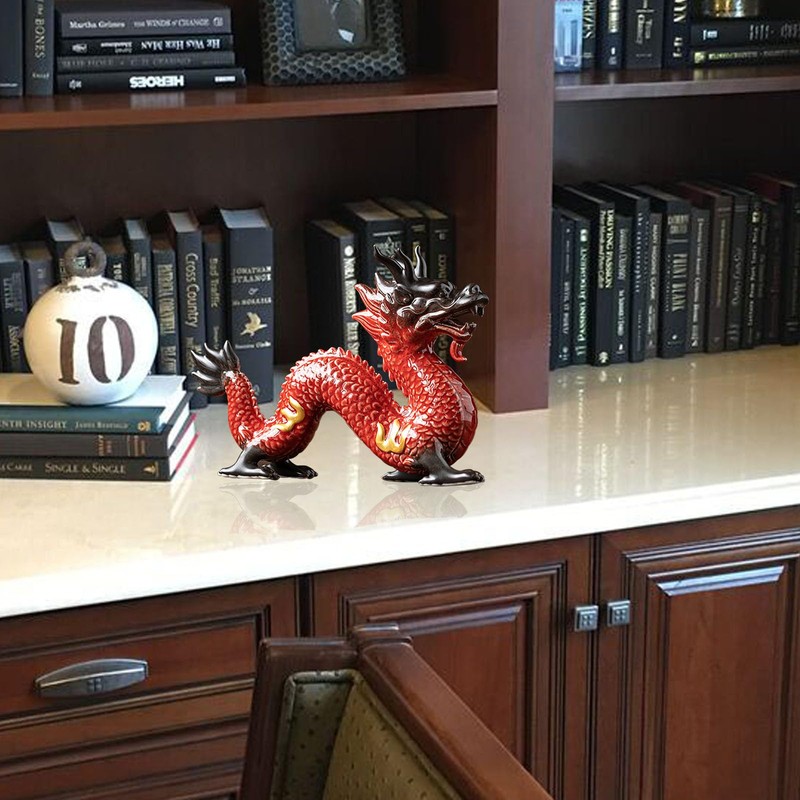 Large Chinese Feng Shui Dragon Statue Home Decor Office Decor