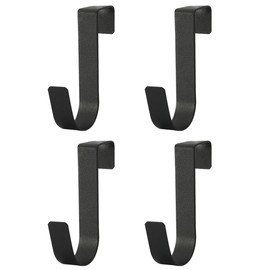 SGERUFZ Set of 4 Door Hooks for Hanging, Stainless Steel Clothes Hooks, Coat Hooks, Clothes Hooks for the Outside of the Door, Space-Saving, Door Coat Rack for Hanging