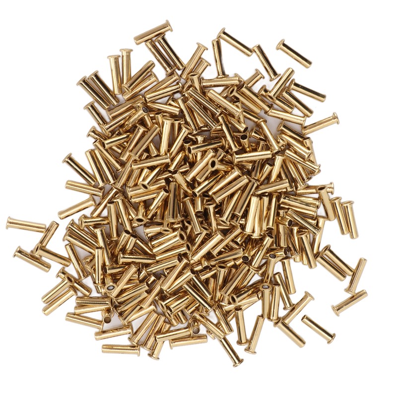 500Pcs Hollow Rivet Brass Decorative Through Hole Excellent Corrosion Resistance
