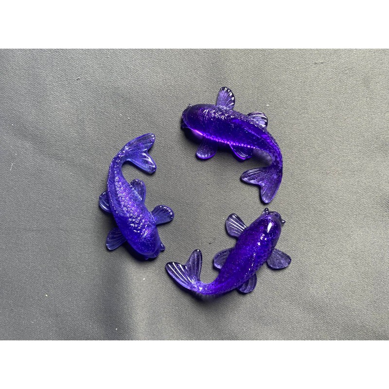 Oceanic Elegance: Handcrafted Resin Koi Fish Sculptures - 3 Pack