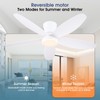 Surtime 42" Ceiling Fans with Lights-Low Profile Ceiling Fan with
