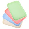4 Pack Multicolo Plastic Serving Trays for Party Serving Food