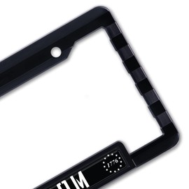 American Flag License Plate Frame Tag Bracket with 3D Raised Stars and Stripes. (Freedom)