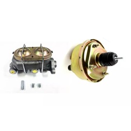 Rodspeedracing 7" Zinc  Single Power Brake Booster +1-1/8" Cast Iron Master Cylinder Universal