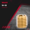E-Z LOK 400-332 Threaded Insert, Brass, Knife Thread, 10-32 Internal