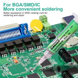 Flintronic Lead-free Solder Paste 20 g, Sn42 Bi58 Syringe Solder Paste Flux, Low Temperature 138°C Solder Flux Tin Paste, Solder Paste for BGA SMT LED SMD Solder (Pack of 2)