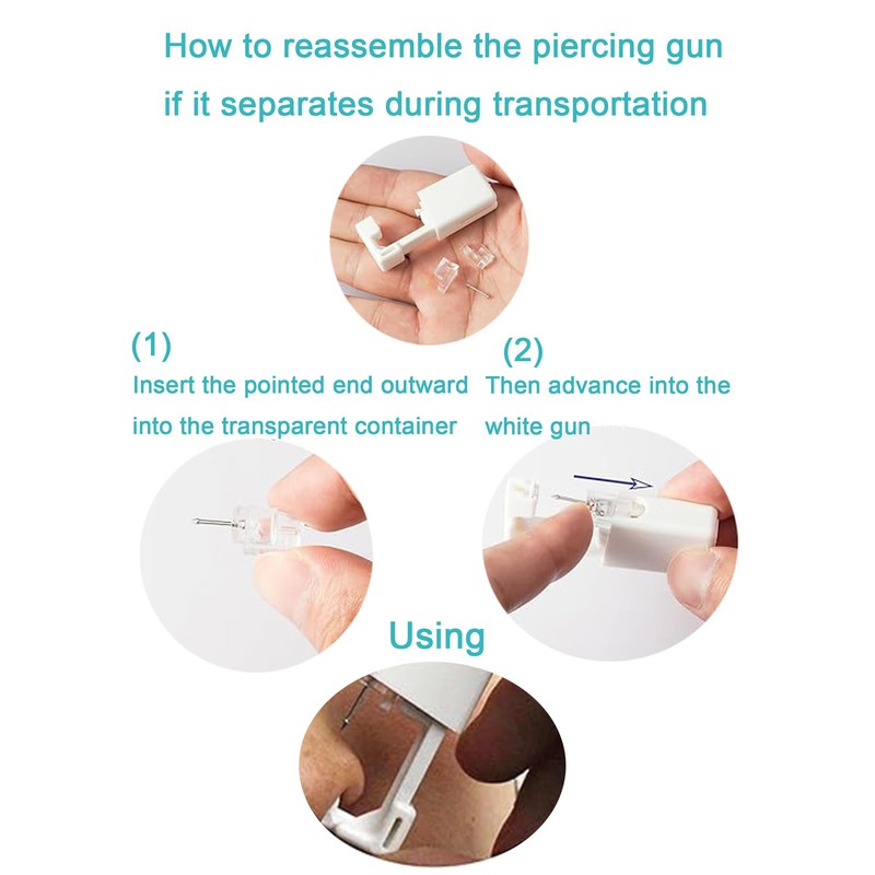 QWALIT Nose Piercing Kit Nose Piercing Gun Nose Ring Piercing