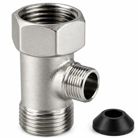 Bidet T Adapter,toilet faucet splitter 3 Way 7/8inch 3/8inch 7/8inch Plumbing Splitter,shower head splitter,Valve Hose Fitting for Shower Head Diverter Sprayer Faucet