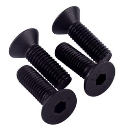 KOSJETHAS 3/8-16 x 3/4" Socket Cap Flat Head Countersunk Screws Bolts, Alloy Steel Grade 10.9 Black Oxide, Allen Hex Drive, Full Coarse Thread UNC, Pack of 10