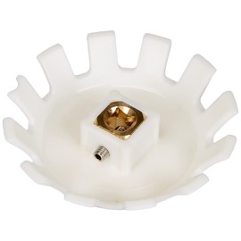 Geberit 1 Rack Rosette, 2cm x 3cm x 4cm, Brass, Grey, Rosette, Powder Coated, ISO Metric, Industrial