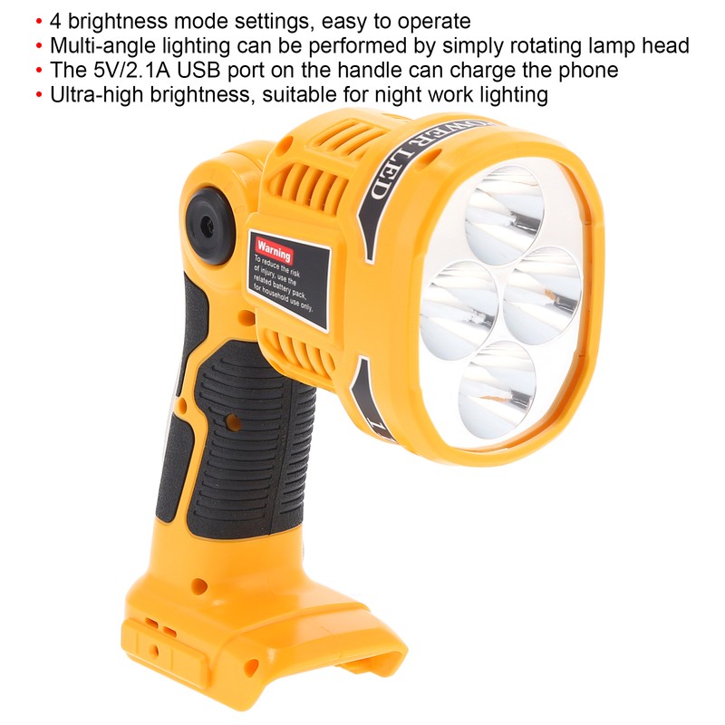 LED Work Light 1120LM 12W Outdoor Lamp Flashlight with Brightness