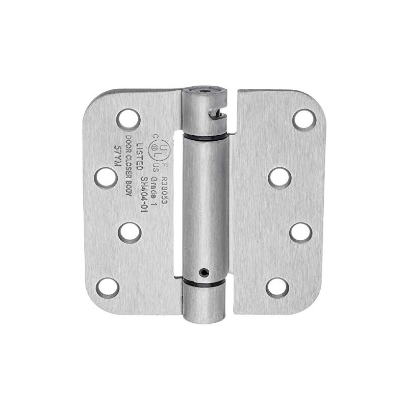 Dynasty Hardware Door Hinges, 4-Inch Spring Loaded Self Closing Hinges