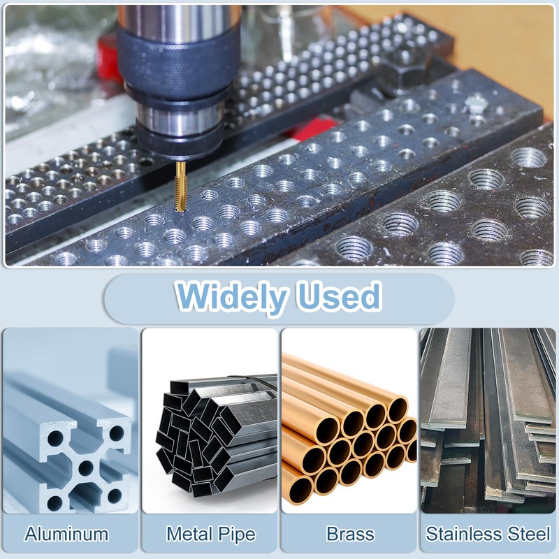 sourcing map Spiral Point Plug Threading Tap M10 x 1.25