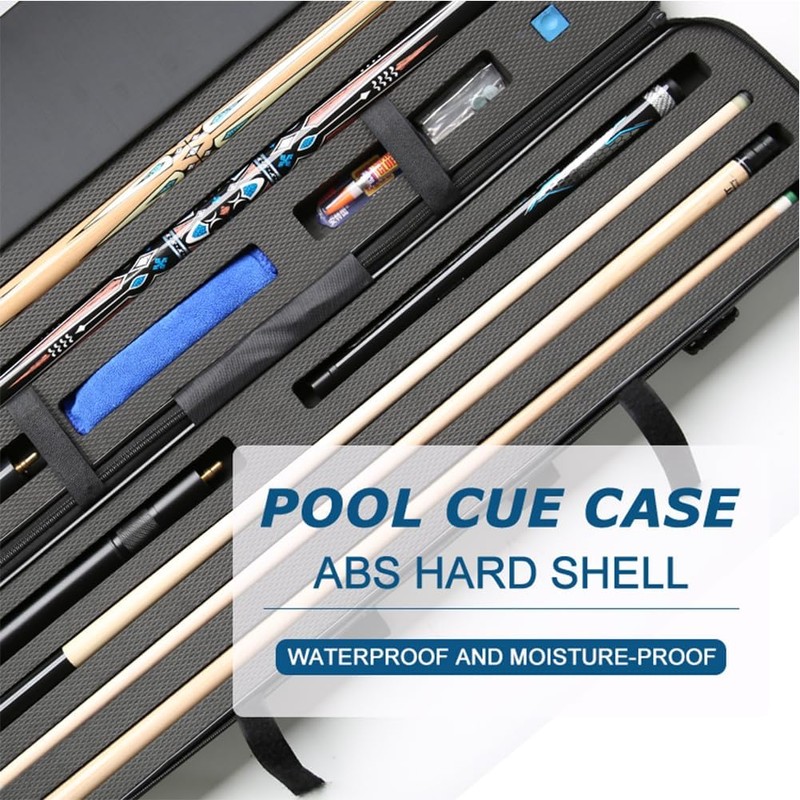 MangoRun ABS Material Hard Pool Cue Case 2x3 for 1/2