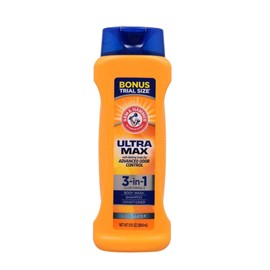 Arm & Hammer Ultra Max 3-in-1 Shampoo Conditioner Body Wash,Cool Water 12 oz.