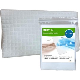 NORTHWEST ENTERPRISES MERV 13 Filter Media, Cut to Fit, Washable Air Filter (24" x 96" x 1/16")