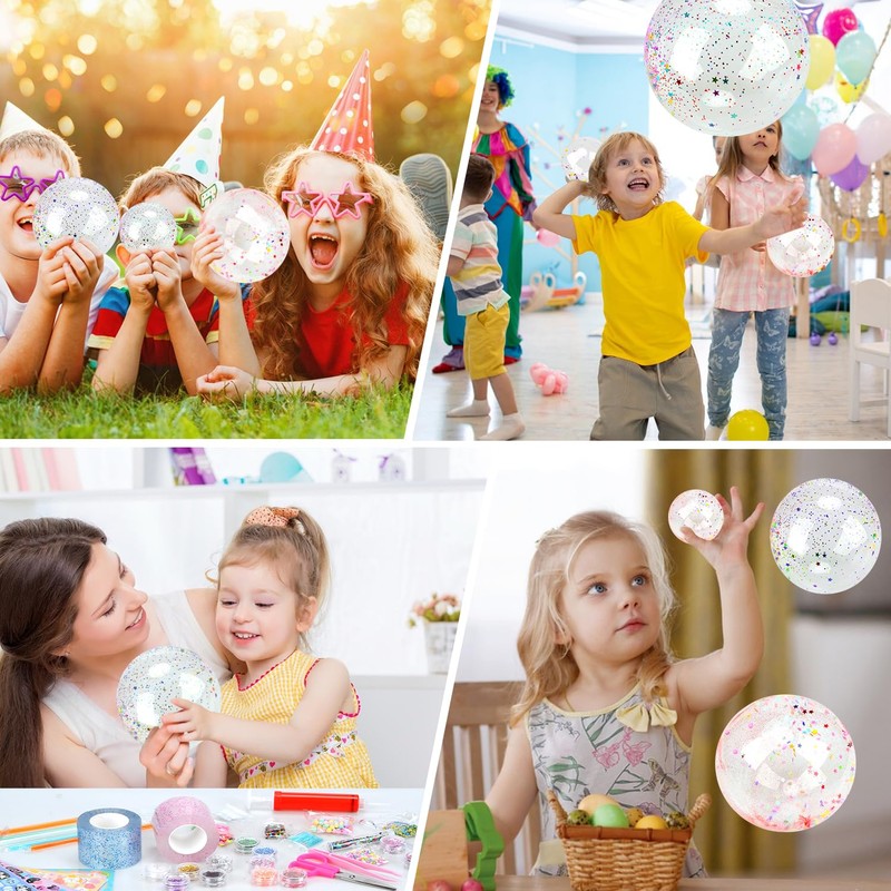 2 Rollen Glitzer Nano Tape Bubbles Set, Rosa und Blau