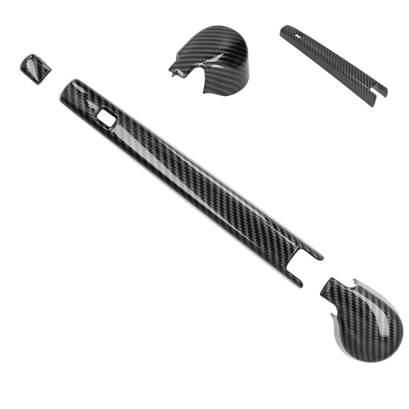 Rear Windshield Wiper Arm Cover Trim Carbon Fiber Style Decoration